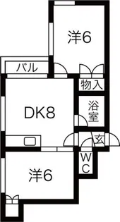 アンビションサッポロエスト【1階】の間取り