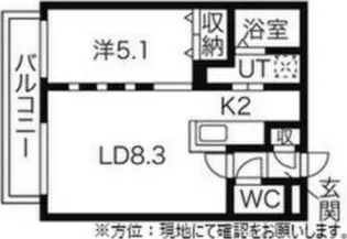 グランデプレシア環状通東【2階】の間取り