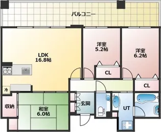 エスポアシティ札幌【606号室】の間取り