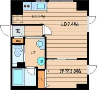 レガート東区役所前A棟【2階】の間取り