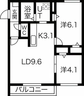 グレィシア・ルーチェ【4階】の間取り