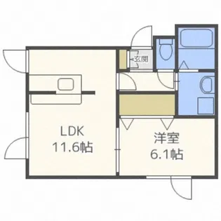 クリューソス【102号室】の間取り