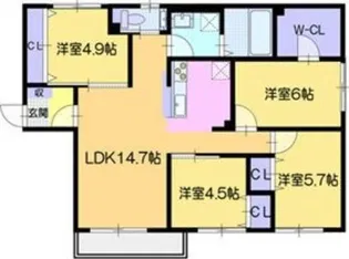 仮)コルブドゥ【1階】の間取り