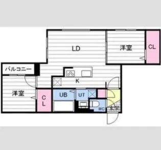Carrera平岸2nd【2階】の間取り