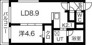 グランディールN19 (GrandirN19)【2階】の間取り