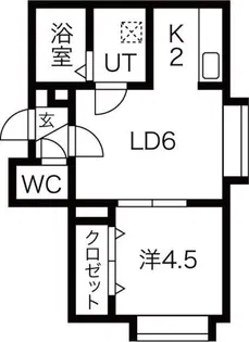 アグレアーブル北23条【2階】の間取り