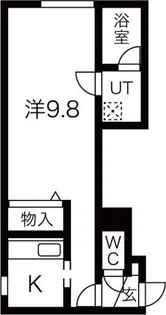 LEE SPACE新道東III【2階】の間取り