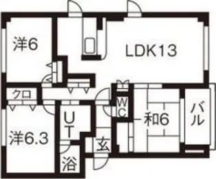 ノースアヴェニュー【2階】の間取り