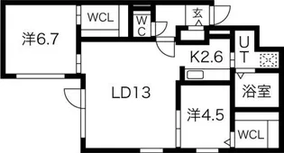 リヴィエール本町11【4階】の間取り