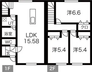 Lien Vertu(リアンヴェルチュ)【S3号室】の間取り