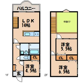 グランフェル八尾【7階】の間取り