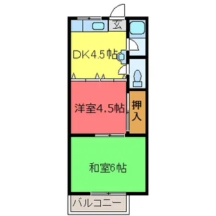 コーポ藤【1階】の間取り