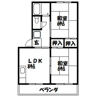 シャルル久宝寺(旧:竹宝マンション)【5階】の間取り