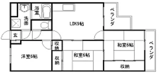 パークハイツ太子堂【3階】の間取り