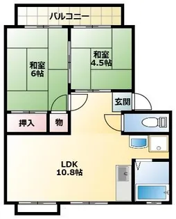 パナハイツアーバン石田【1階】の間取り