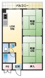 沼ハイツ【4階】の間取り