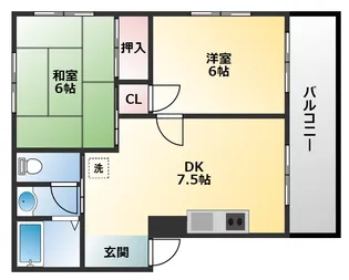 マンションツイン77【2階】の間取り
