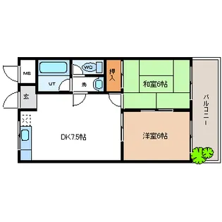 ロイヤルエッグ八尾【1階】の間取り