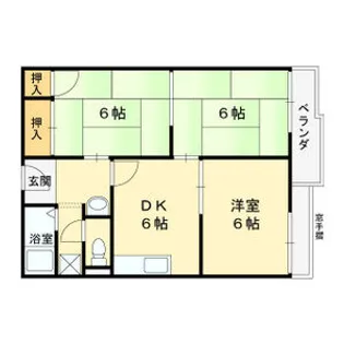 コーポみその D【2階】の間取り