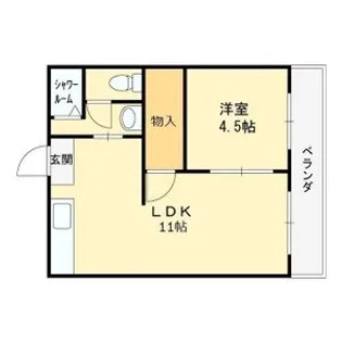 コーポみそのB【2階】の間取り