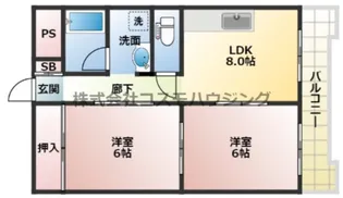 カパルア【5階】の間取り