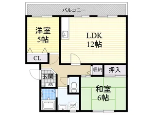 エスポワール八尾陽光園【4階】の間取り