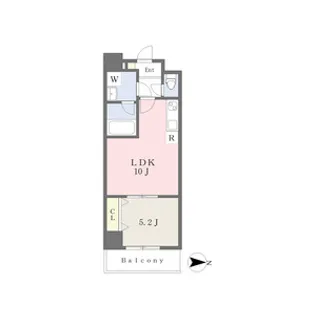 ルミエールJR八尾【2階】の間取り