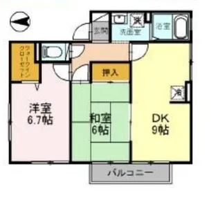 セジュール山城【2階】の間取り