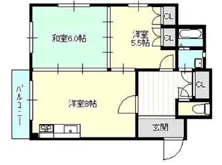 アセンティア久宝寺【3階】の間取り
