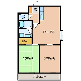 山城プラザ【3階】の間取り