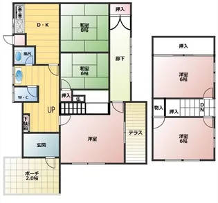 奈良県北葛城郡上牧町米山台1丁目【一戸建】の間取り