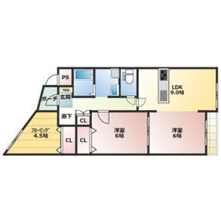 カサクレスト【403号室】の間取り