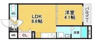 1er Camellia【2階】の間取り