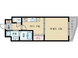 1DKの間取り画像