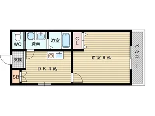 アサヒマンション【2階】の間取り