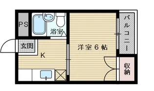 サンスリーハイツ豊新【5階】の間取り