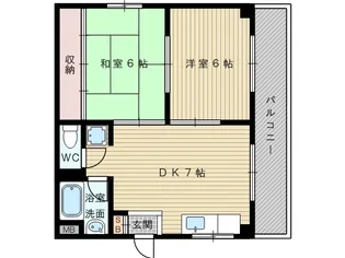 コーポ平見【4階】の間取り
