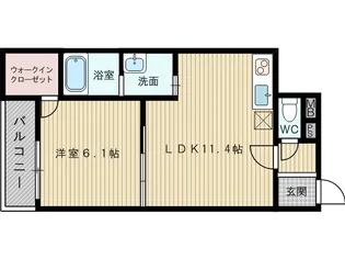 フジパレス豊里3番館【3階】の間取り