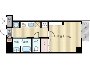 エヌエムスワサントトワ【4階】の間取り