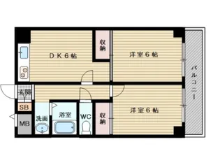 フローライト豊里1【4階】の間取り