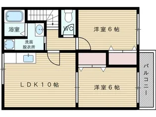 コスモハイツセブン【1階】の間取り