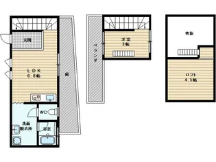 ハーミッツ・セル大桐【1階】の間取り