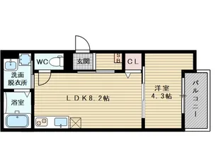 TATERUApartment大道南1丁目【3階】の間取り