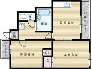 メゾンロワール東淀川【3階】の間取り