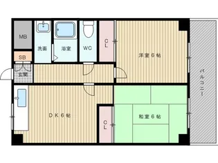 フローライト豊里1【4階】の間取り