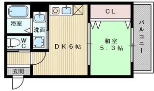 震雲マンション【3階】の間取り