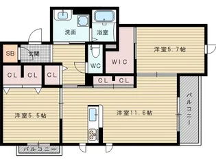 メゾンプレジール【2階】の間取り