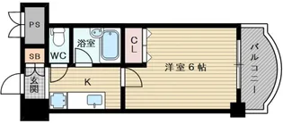 ローズコーポ西中島【10階】の間取り