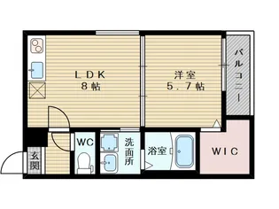 フジパレス上新庄駅北3番館【2階】の間取り