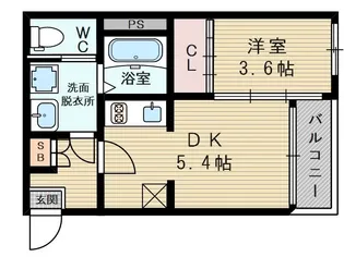 ボーテ淡路【3階】の間取り